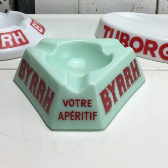 Vintage Aschenbecher Glas Metall Tuborg Byrrh France Konvolut 60er Jahre