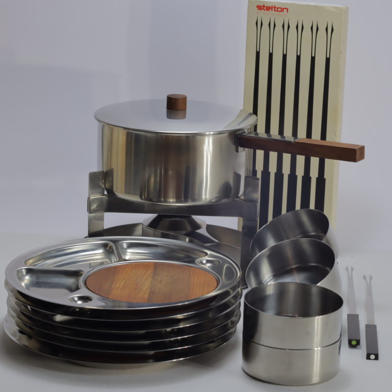 Stelton Fondue Set Danish Design Mid-Century 6 Personen